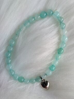Aquamarine Gemstone Stretchy Bracelet